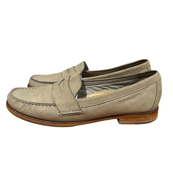 Cole Haan Penny Loafers size 8 Grey/Tan brushed leather - Picture 3 of 8